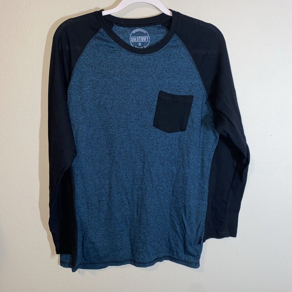 Dikotomy Men’s Long Sleeve Shirt Blue